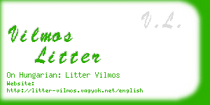 vilmos litter business card